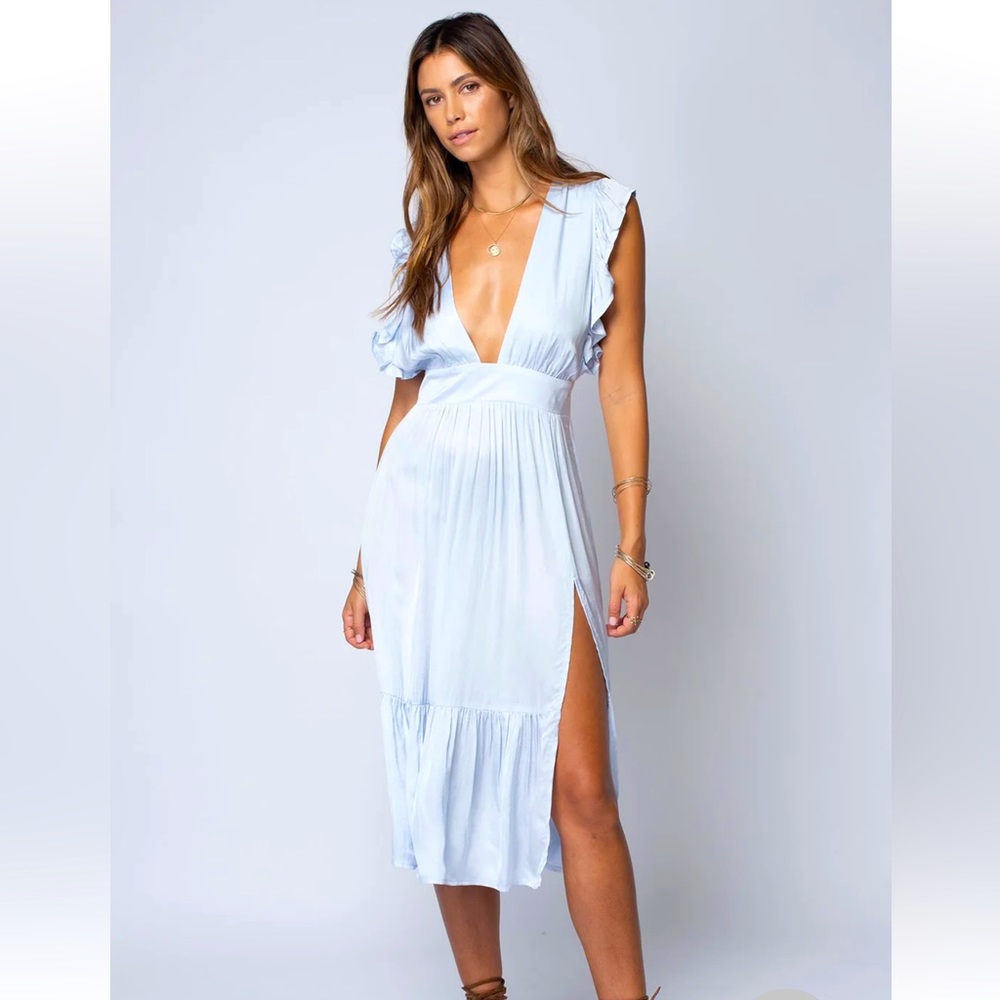 Stillwater The Jessie Midi Dress- Crystal Blue S